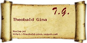 Theobald Gina névjegykártya